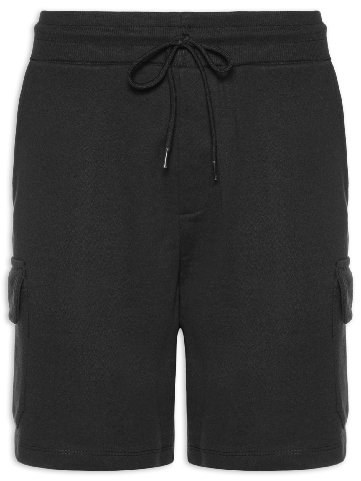 Bermuda Masculina Moletom Cargo - Preto