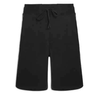 Bermuda Masculina Moletom Com Bolso - Preto
