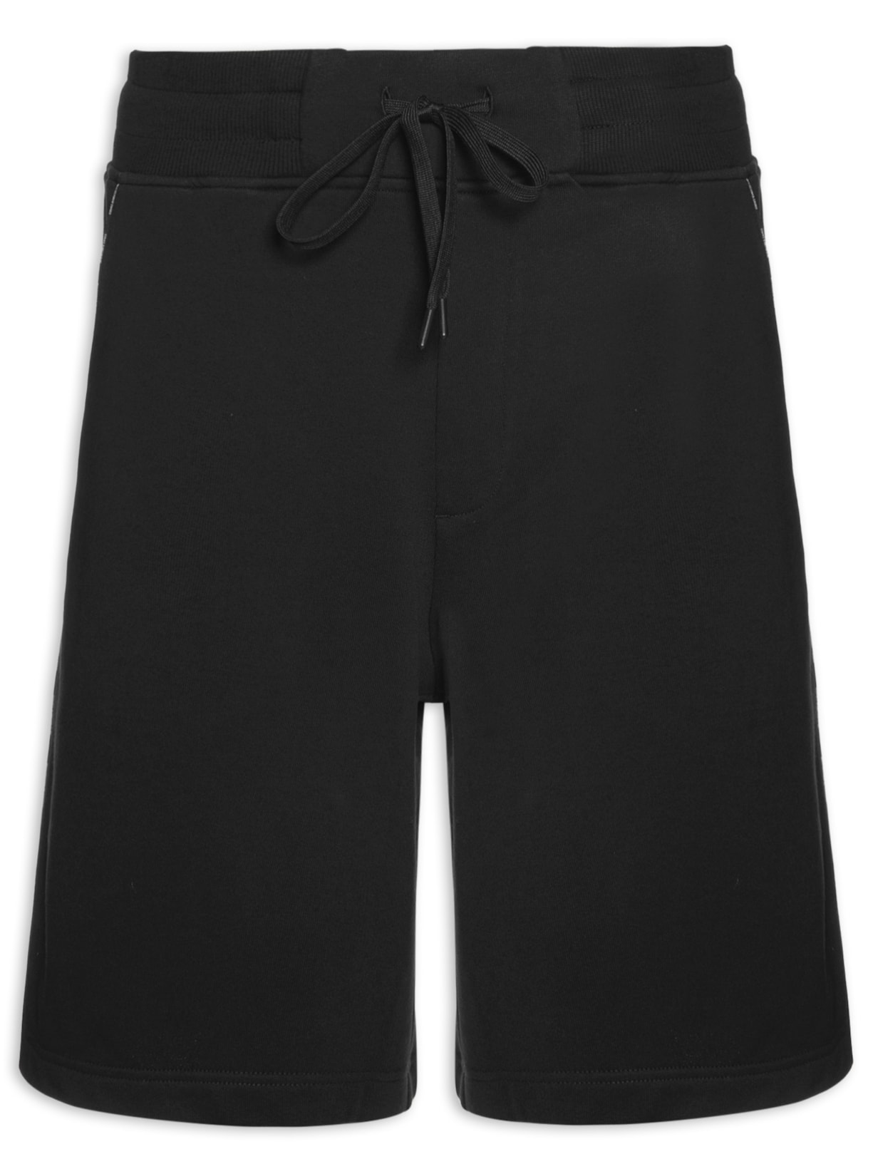 Bermuda Masculina Moletom Com Bolso - Preto