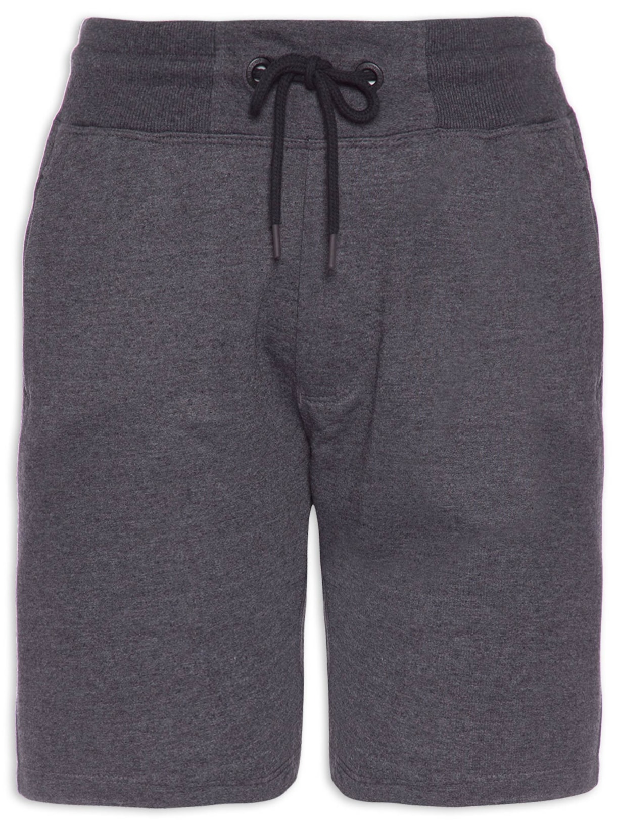 Bermuda Masculina Moletom Com Ribana - Cinza