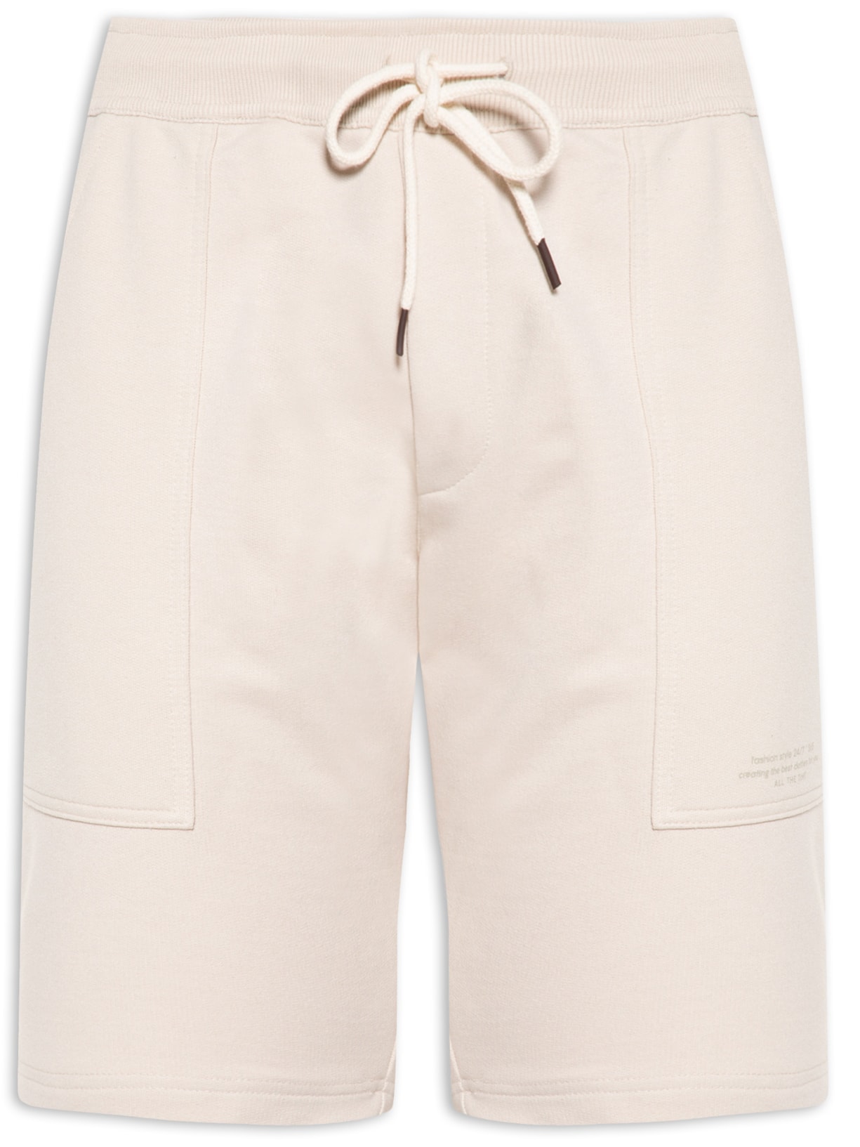 Bermuda Masculina Moletom Elementar - Bege