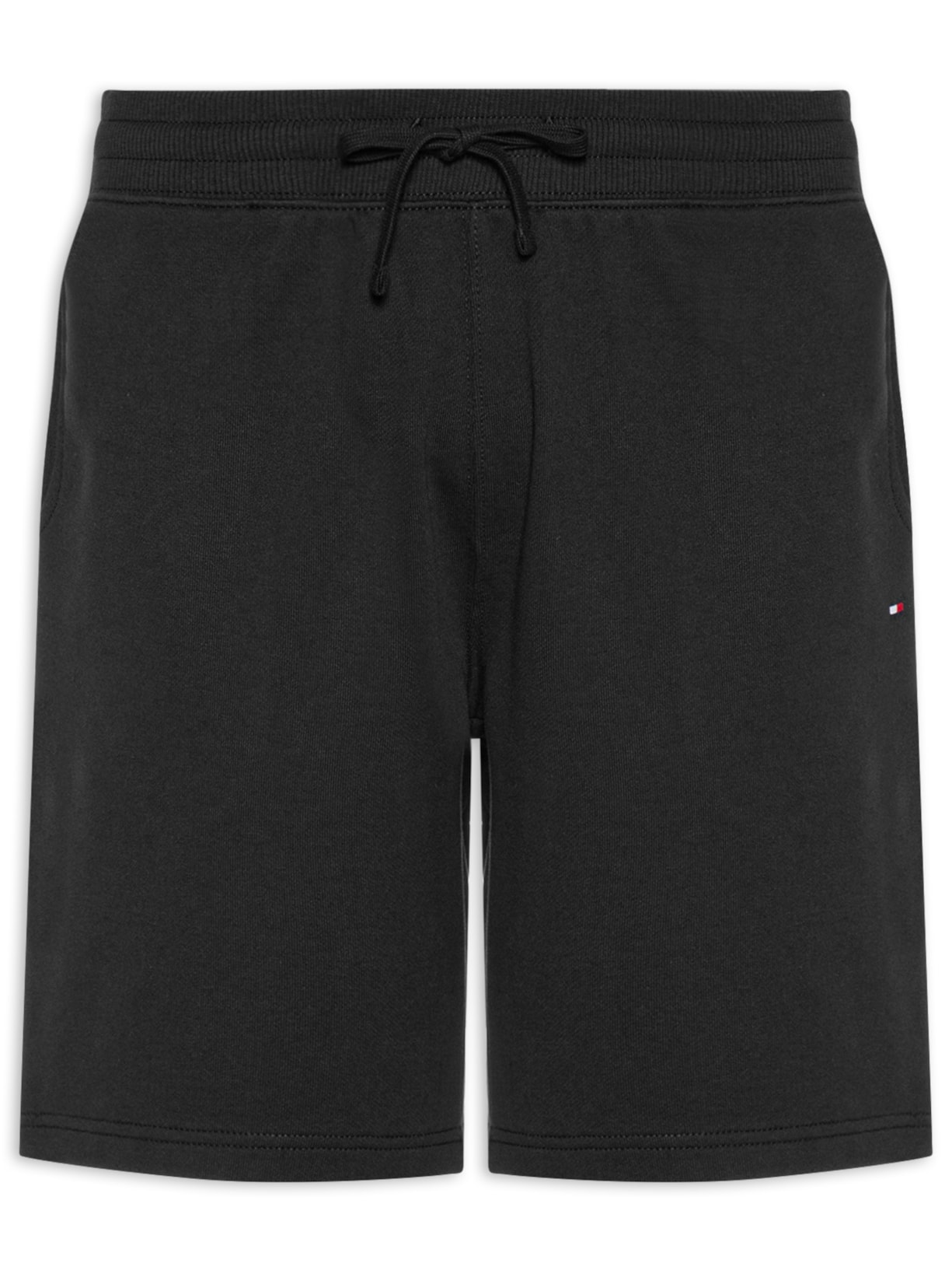 Bermuda Masculina Moletom Essential Terry Preto Tommy Hilfiger