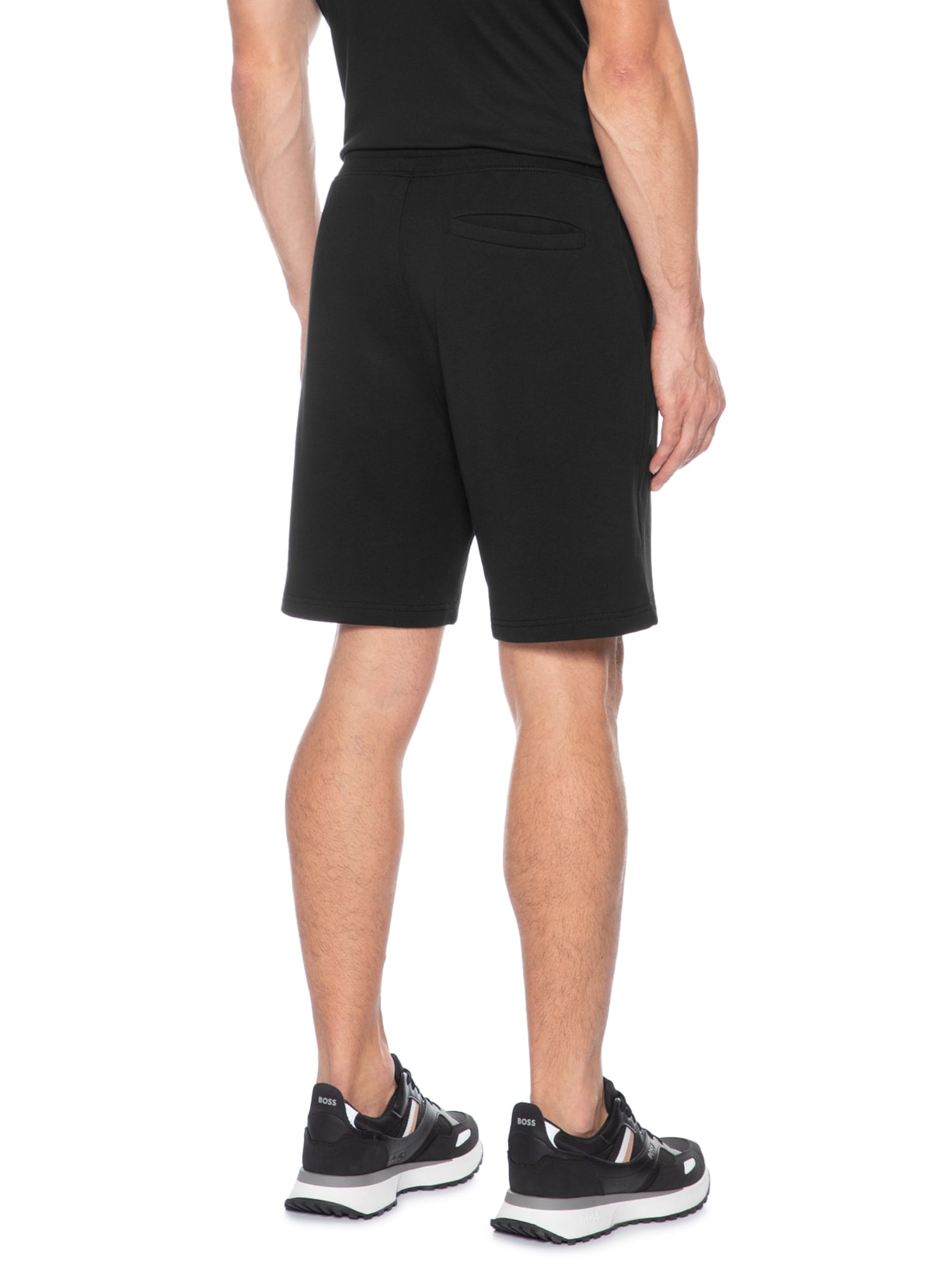 Bermuda Masculina Moletom Essential Terry Preto Tommy Hilfiger