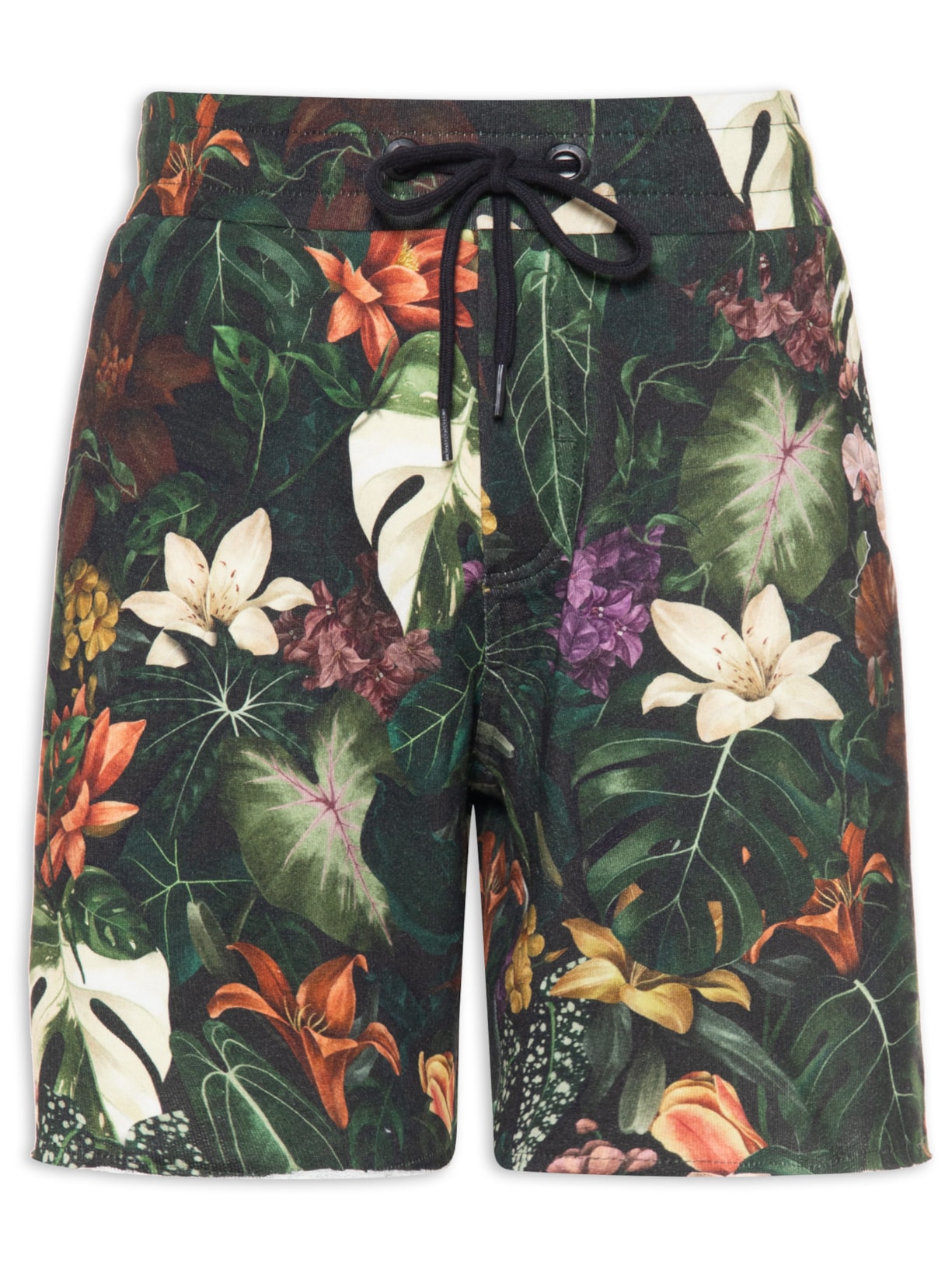 Bermuda Masculina Moletom Estampa Jardim Botanico - Verde