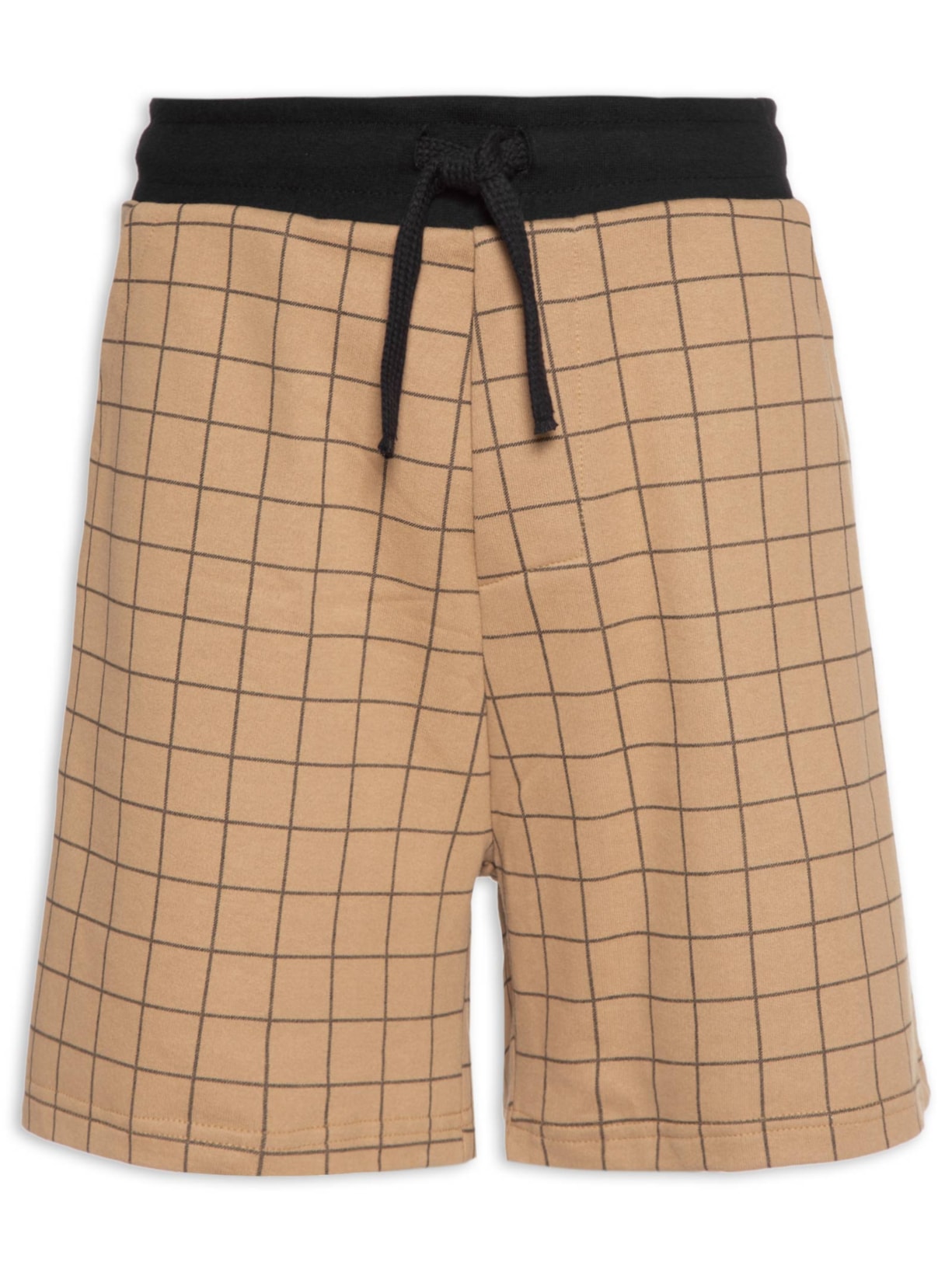Bermuda Masculina Moletom Grid - Marrom