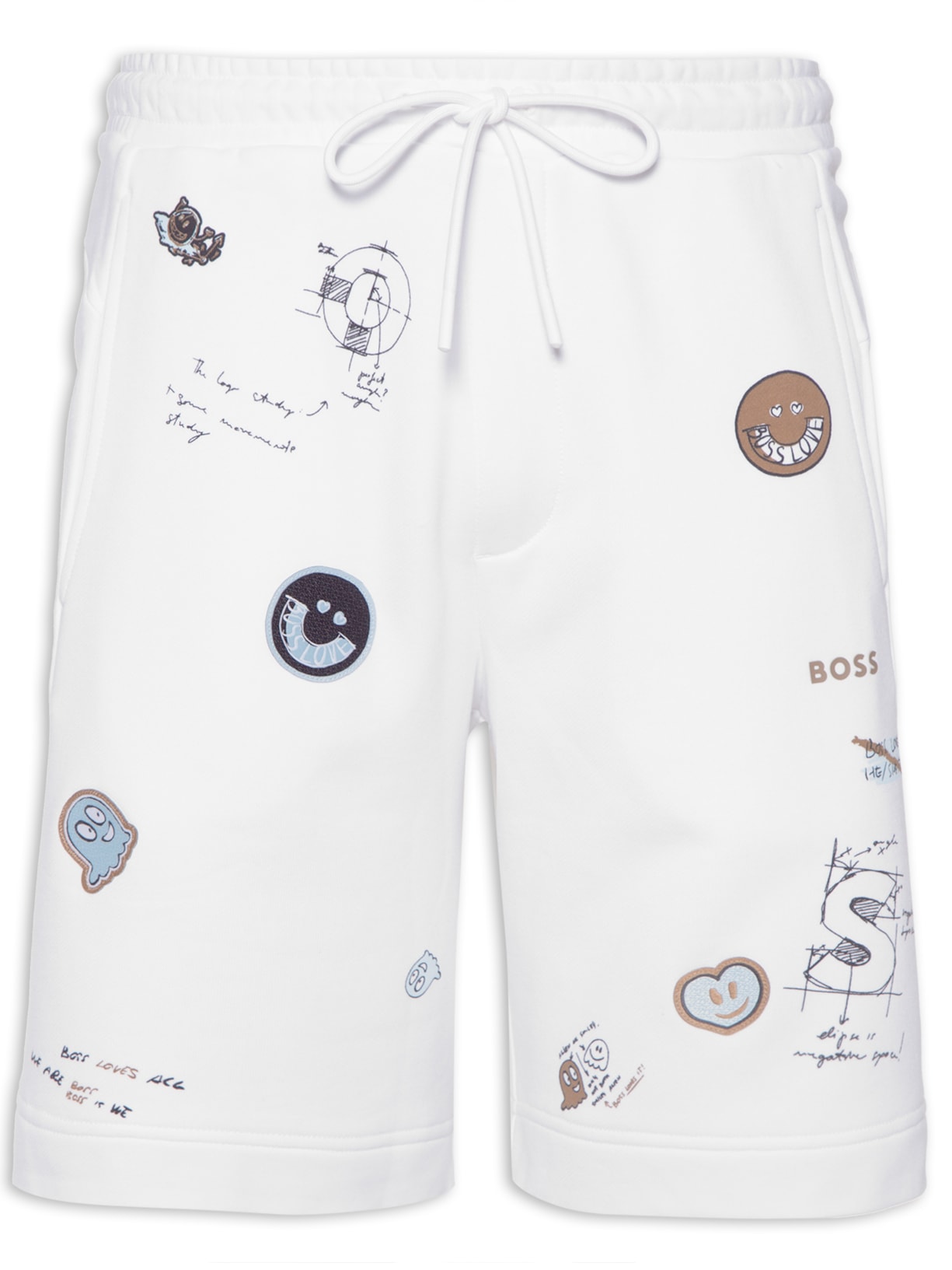 Bermuda Masculina Moletom Hoverart Short - Off White