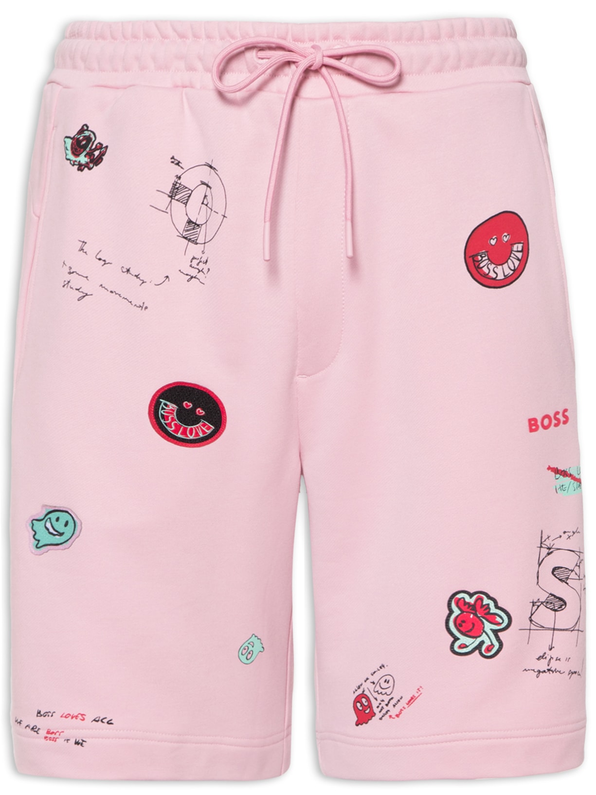 Bermuda Masculina Moletom Hoverart Short - Rosa