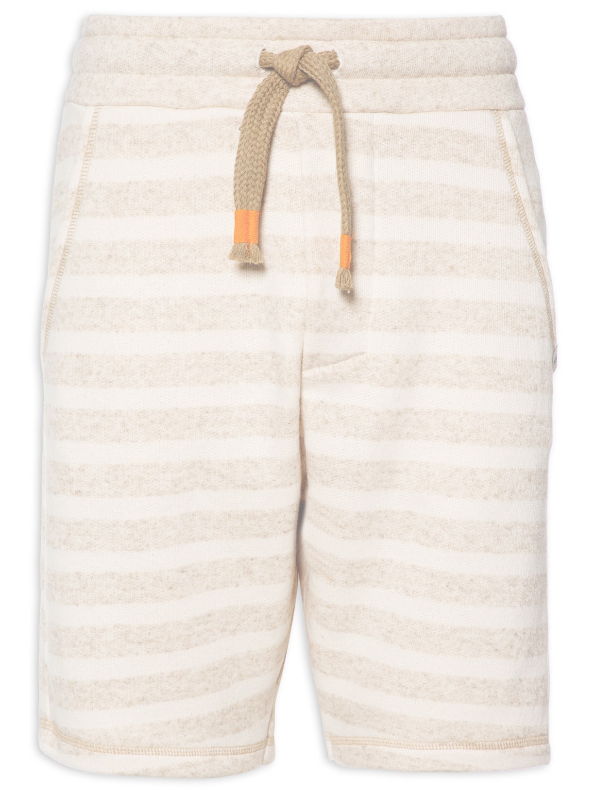 Bermuda Masculina Moletom Listrada - Bege