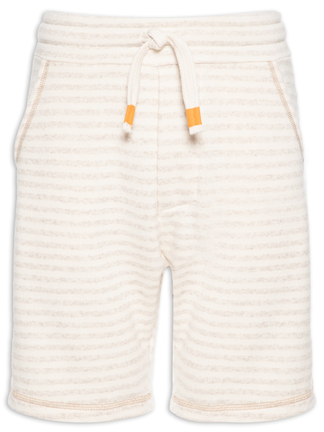 Bermuda Masculina Moletom Listrada - Bege