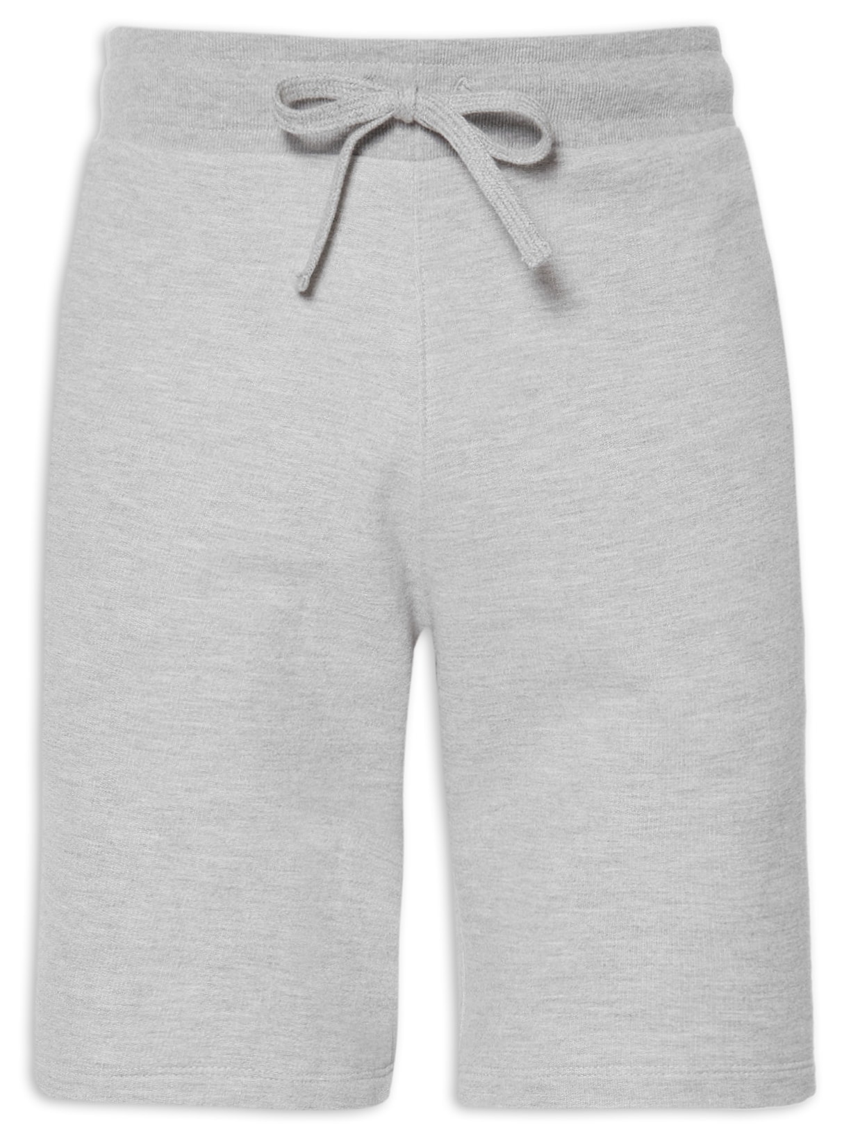 Bermuda Masculina Moletom Logo Básico - Cinza