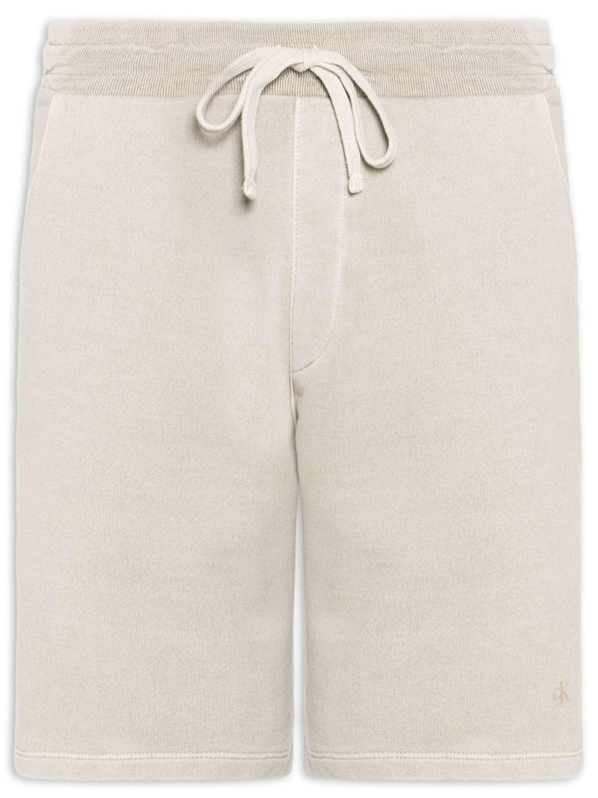 Bermuda Masculina Moletom Logo Monograma Pigmen - Bege