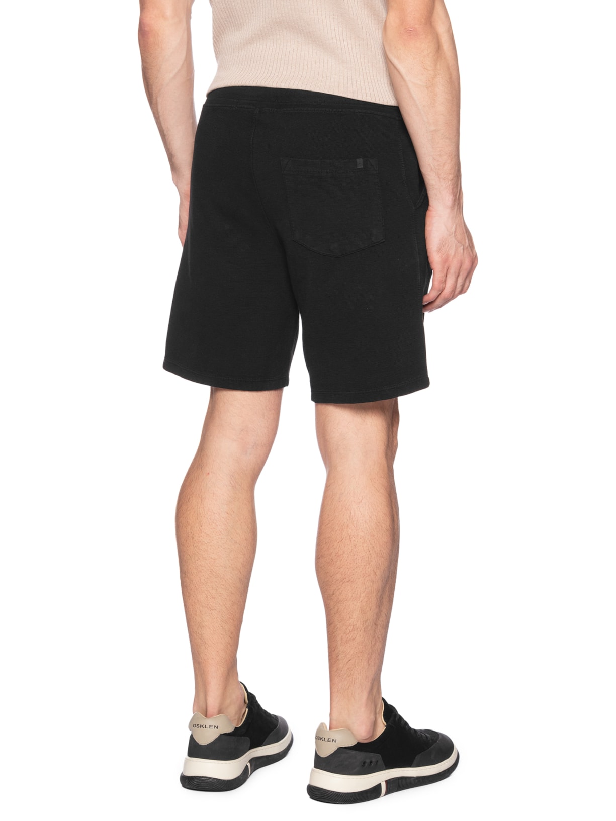 Bermuda Masculina Moletom Neblina Preto Austral
