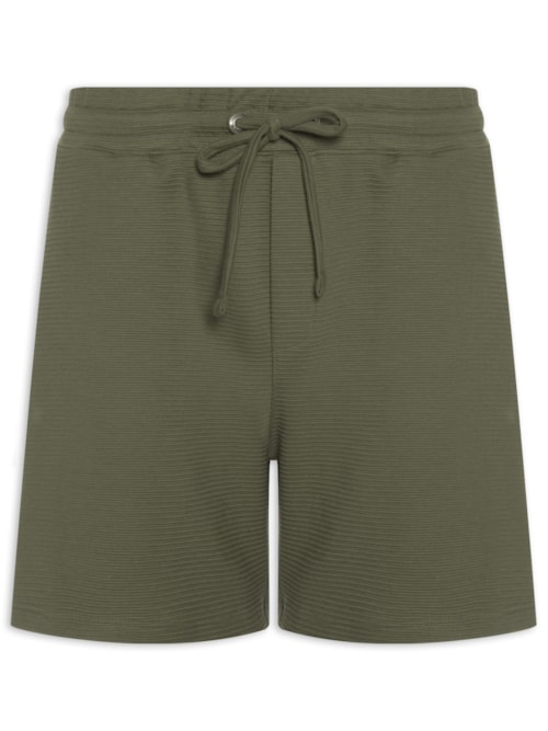 Bermuda Masculina Moletom Névoa - Verde