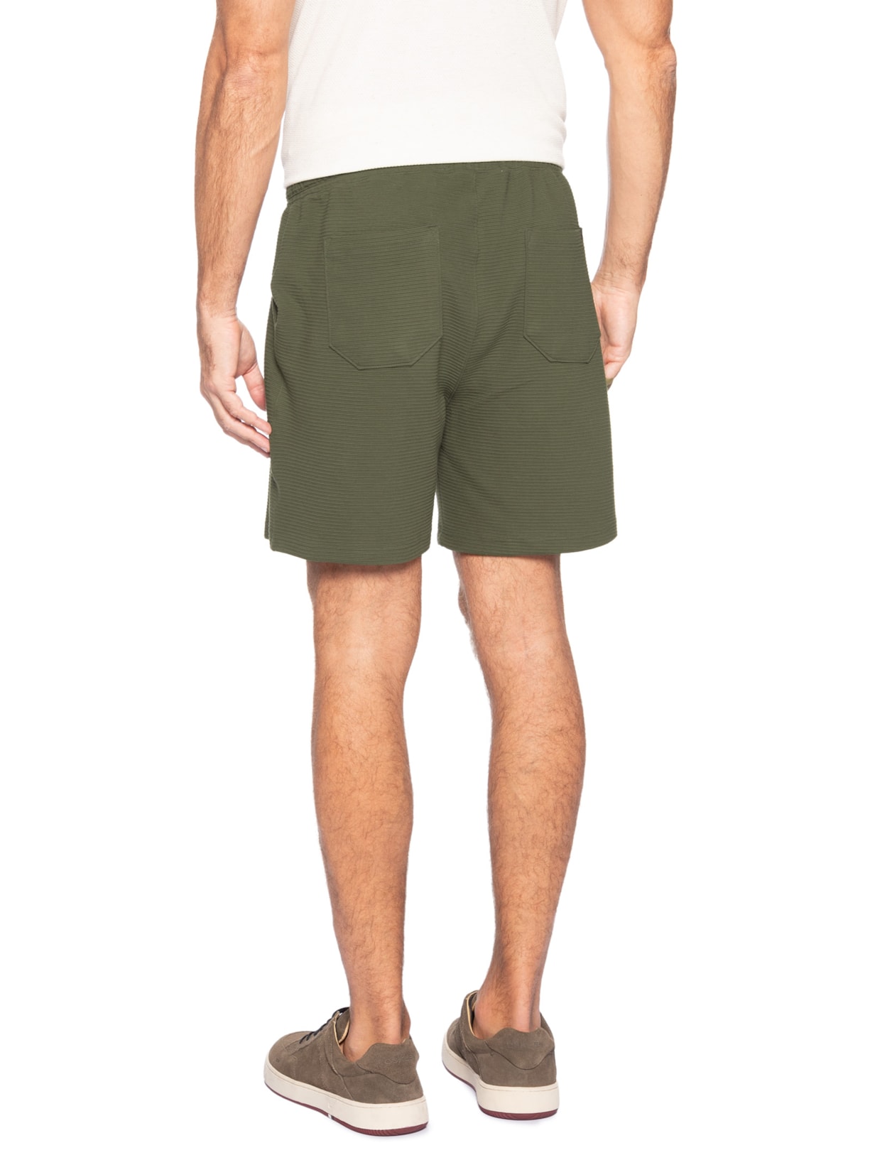 Bermuda Masculina Moletom Névoa Verde Austral