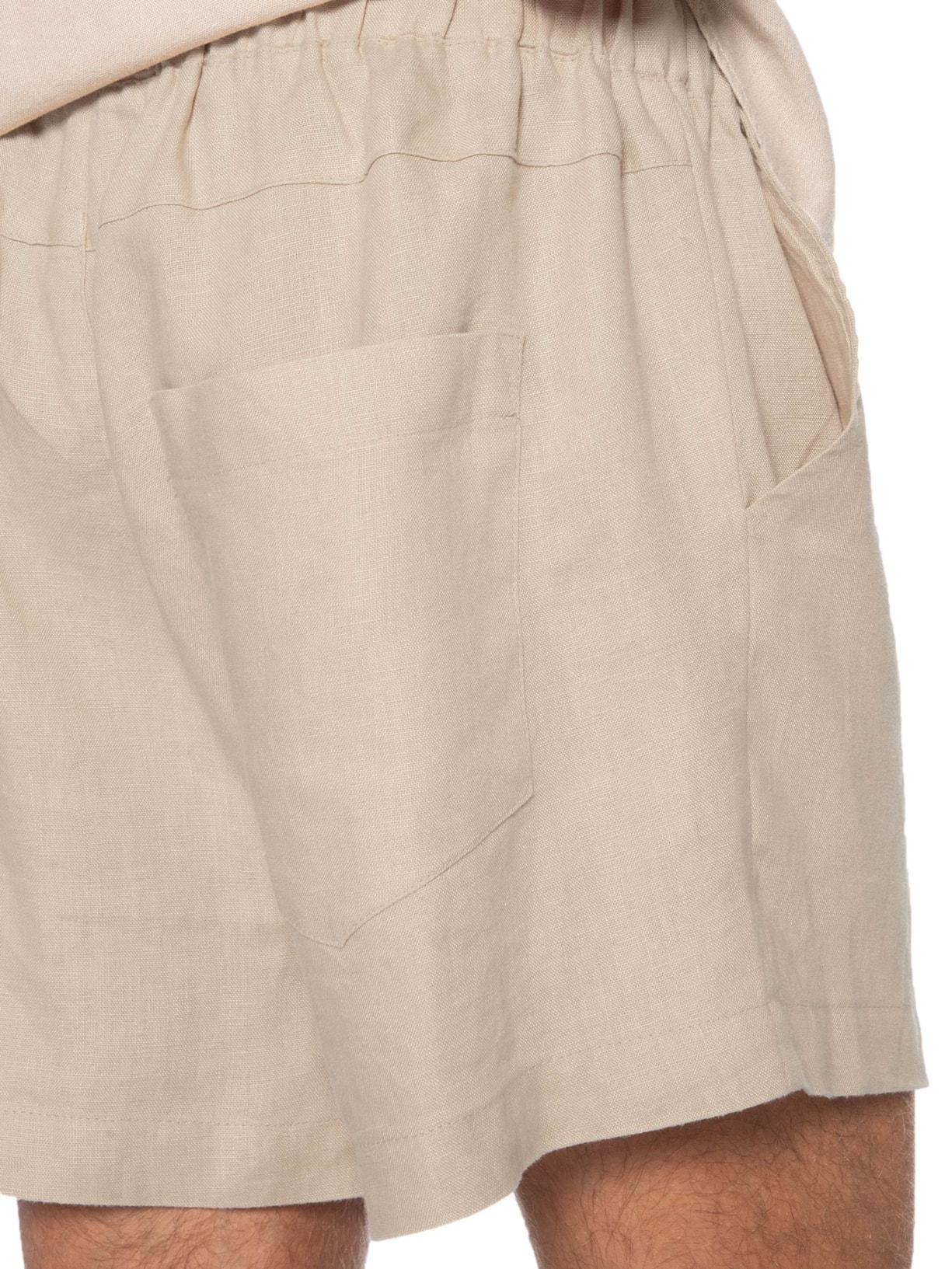 Bermuda Masculina Moletom PJ Linen Class Bege Osklen