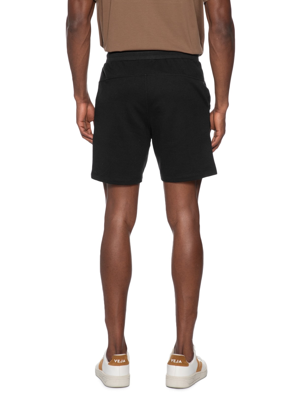 Bermuda Masculina Moletom Preto Basiq Men