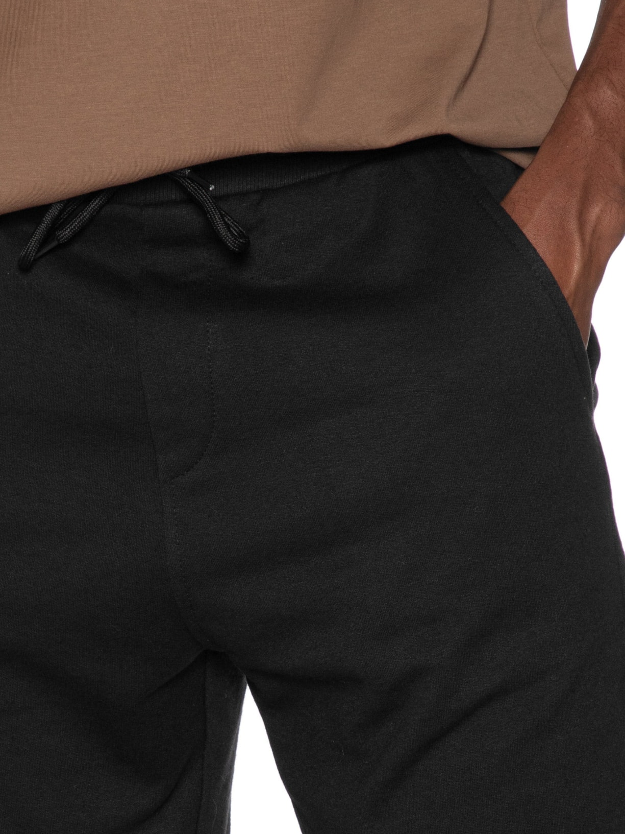 Bermuda Masculina Moletom Preto Basiq Men