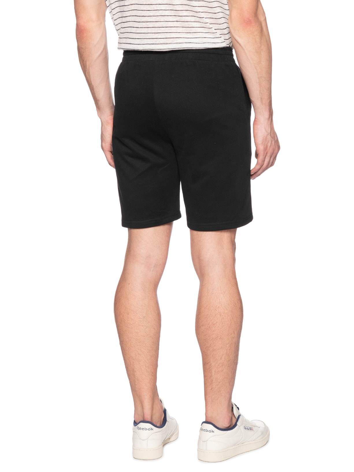 Bermuda Masculina Moletom Preto Basiq Men