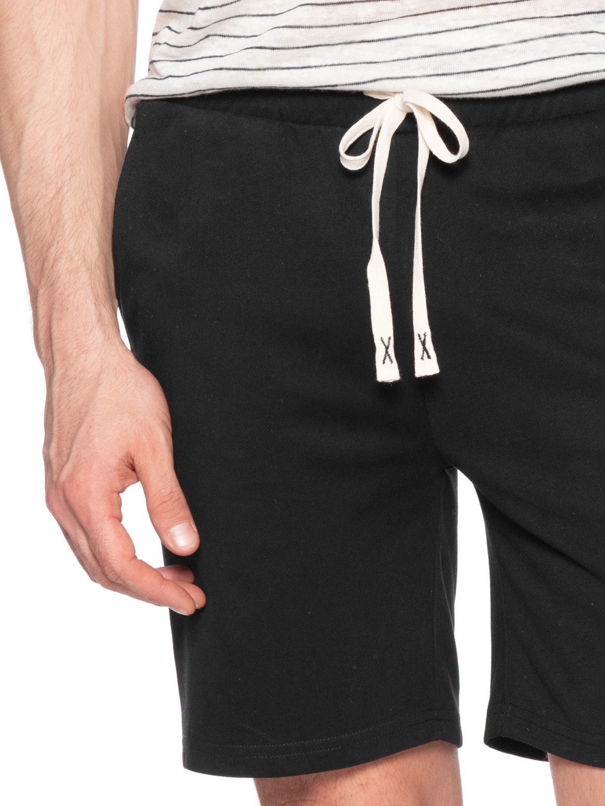 Bermuda Masculina Moletom Preto Basiq Men