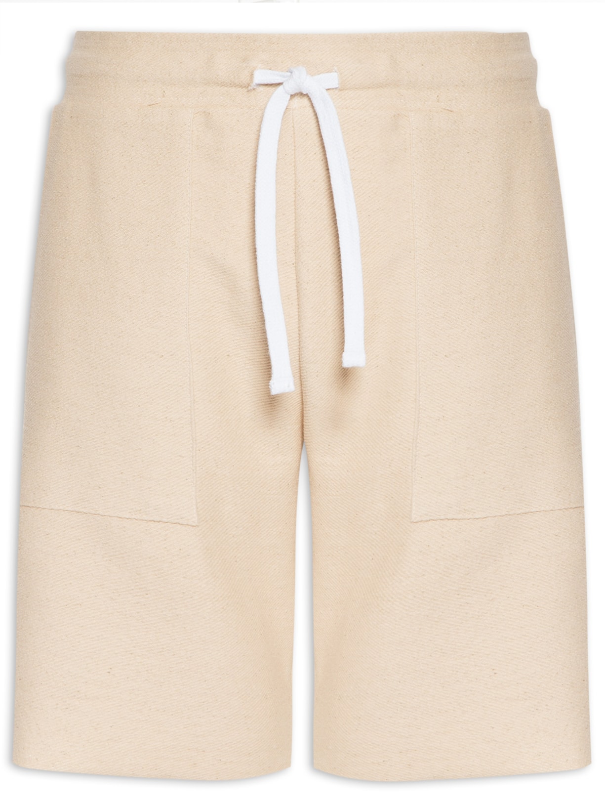 Bermuda Masculina Moletom Sarjado - Bege