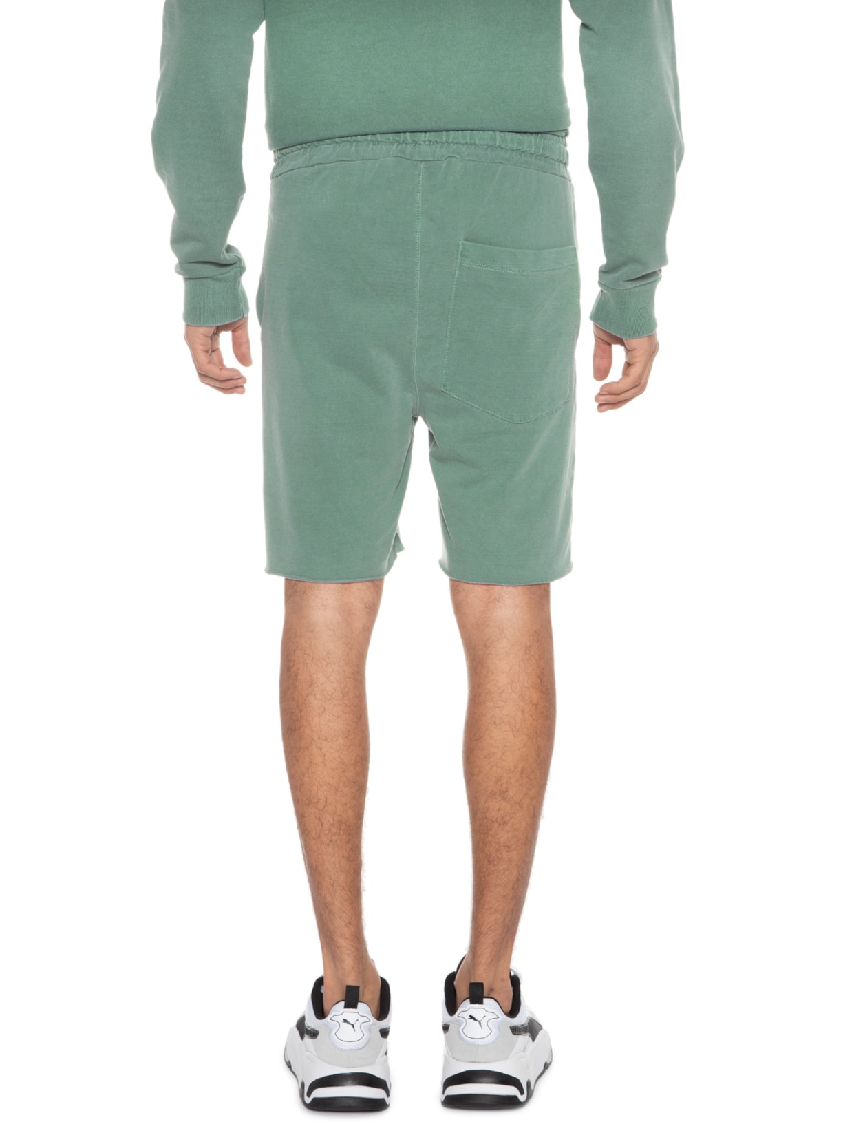 Bermuda Masculina Moletom Stoned Verde Purple Yellow