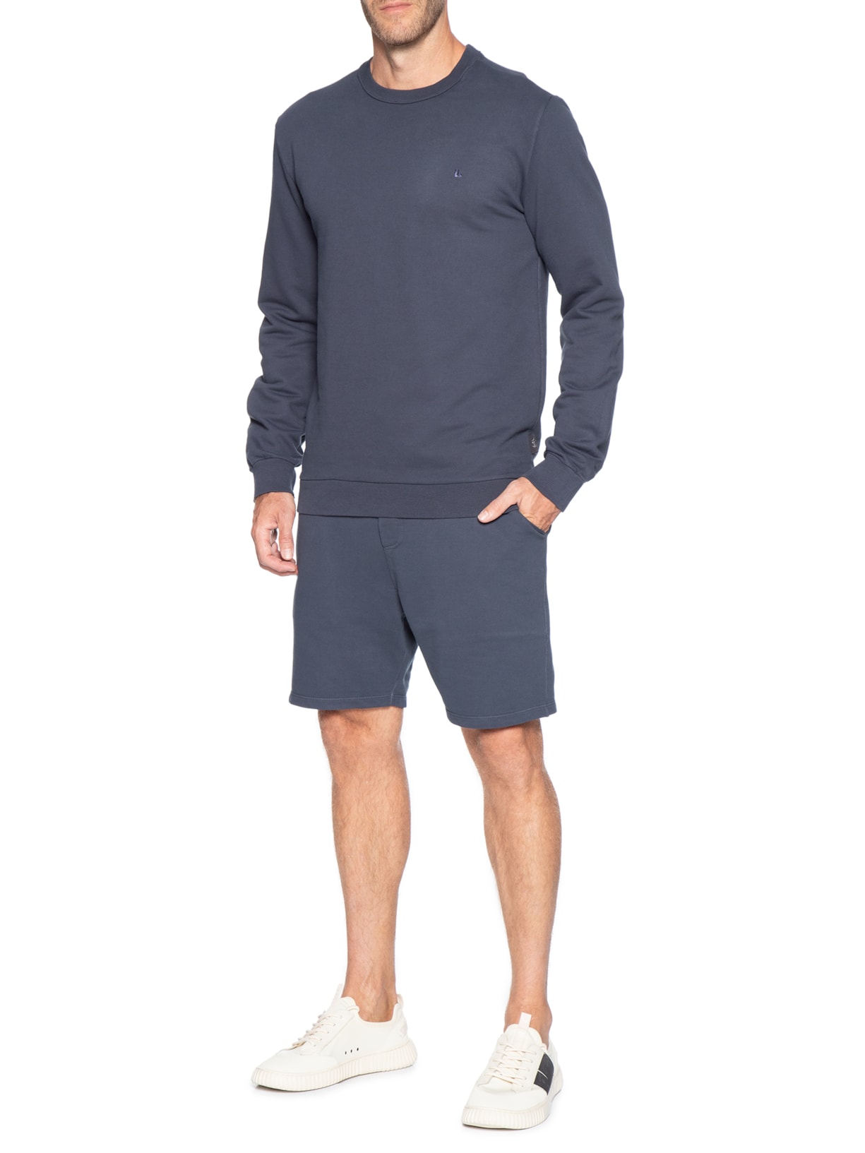 Bermuda Masculina Moletom Urbano New Azul Foxton