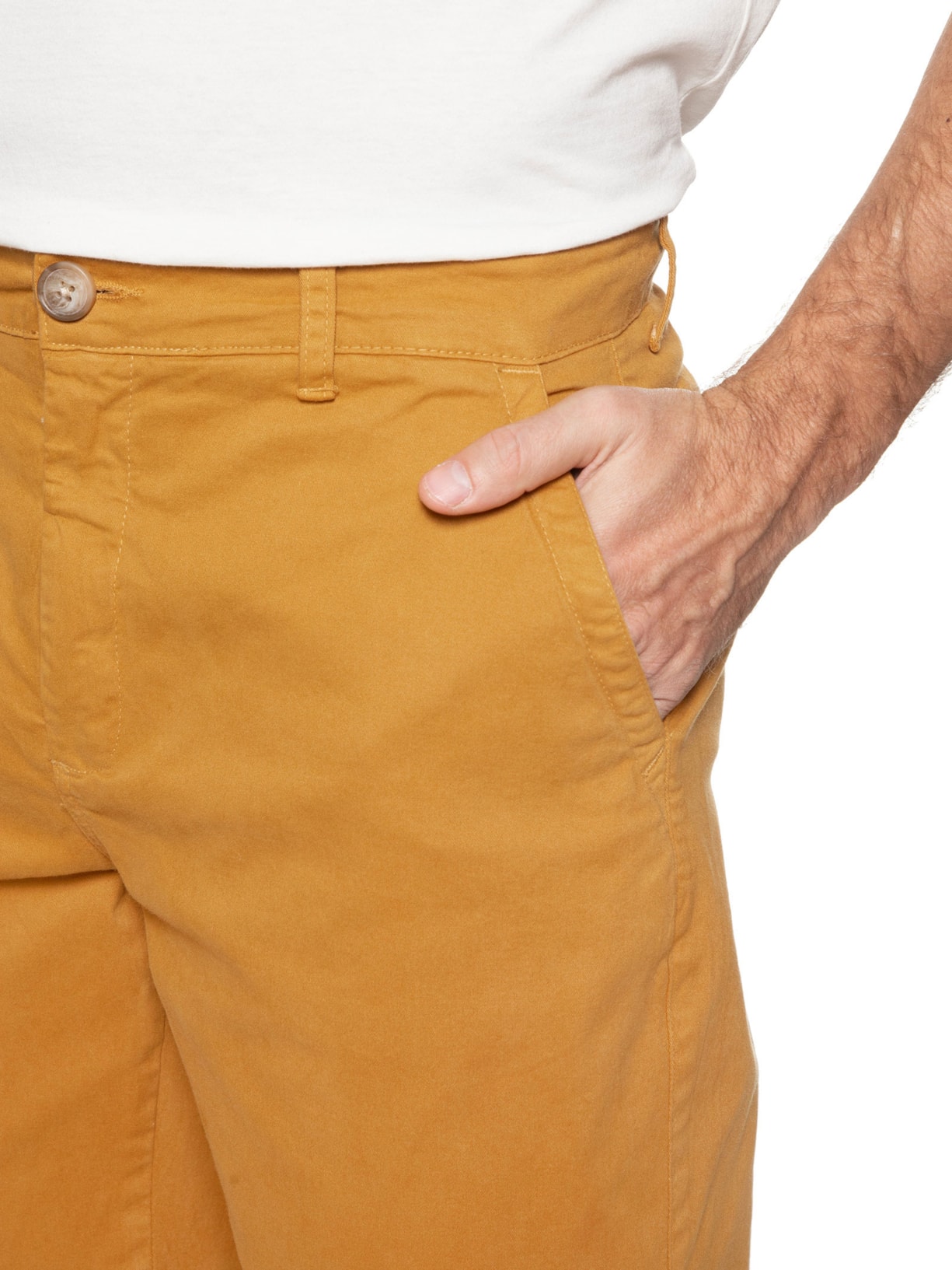 Bermuda Masculina New Chino Amarelo Zapalla