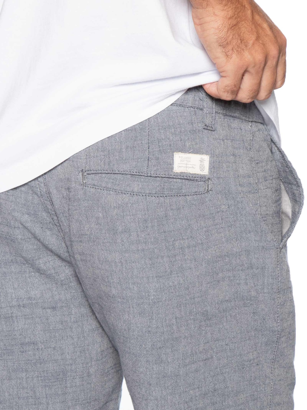 Bermuda Masculina Oxford – Azul Pineapple