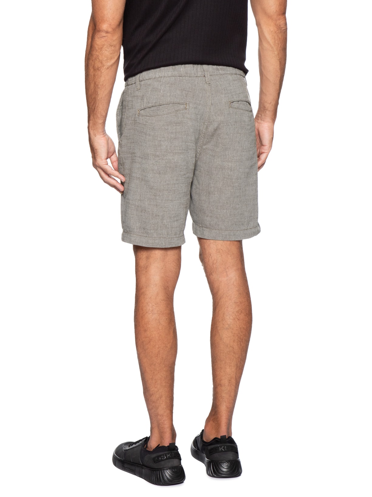 Bermuda Masculina Oxford – Marrom Pineapple