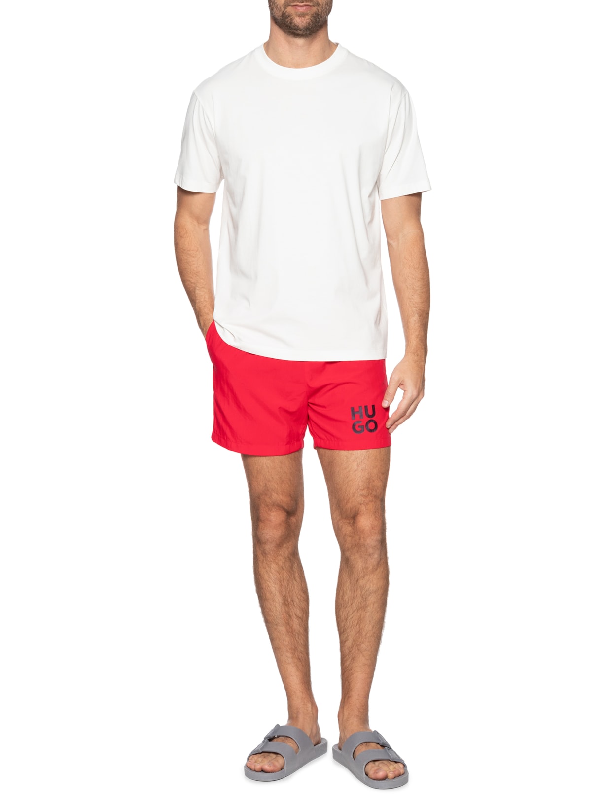 Bermuda Masculina Paolo Vermelho Hugo