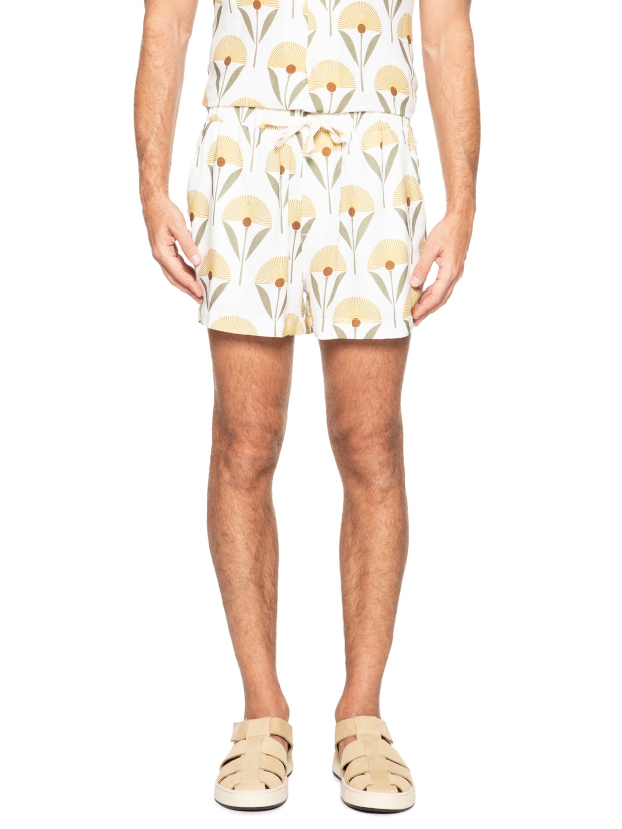 Bermuda Masculina PJ Sunflowe Color Amarelo Osklen