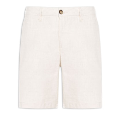Bermuda Masculina Puro Linho - Bege