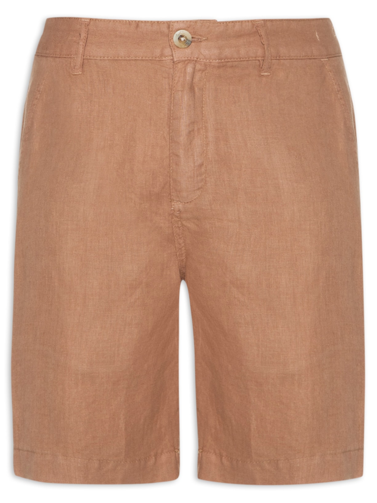 Bermuda Masculina Puro Linho Litoral - Marrom