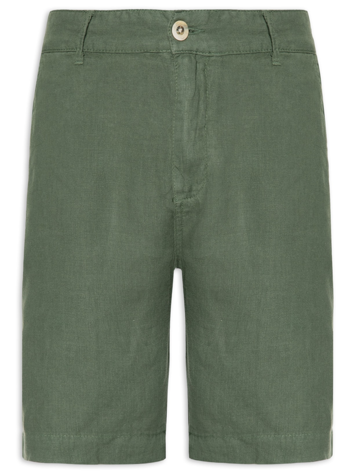 Bermuda Masculina Puro Linho Litoral - Verde