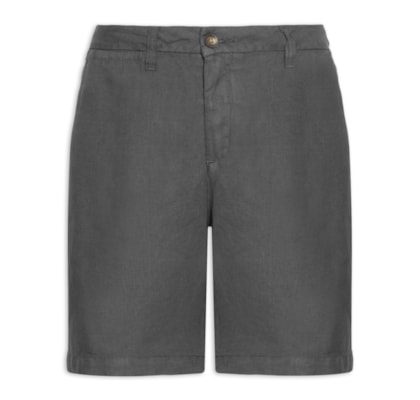 Bermuda Masculina Puro Linho - Preto