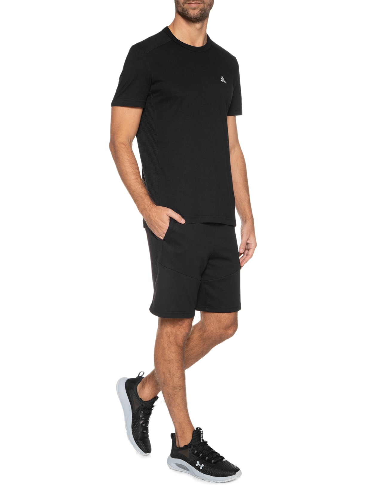 Bermuda Masculina Rayures Slim N°1 Preto Le Coq Sportif