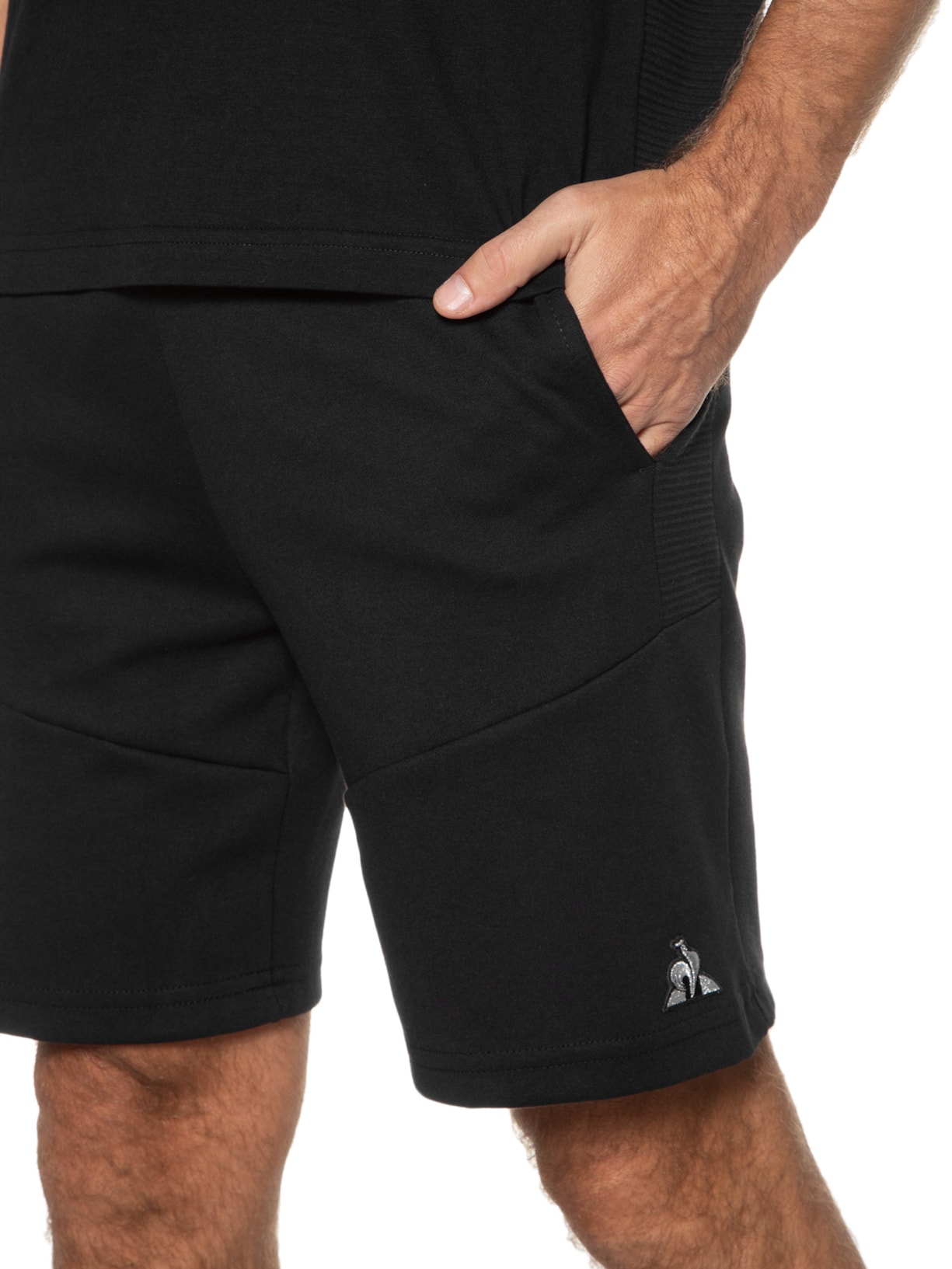 Bermuda Masculina Rayures Slim N°1 Preto Le Coq Sportif