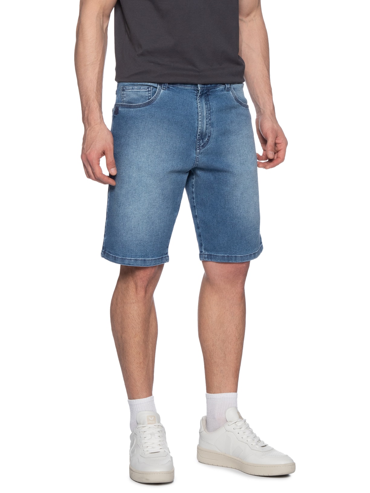 Bermuda Masculina Regular Panamá Azul John John