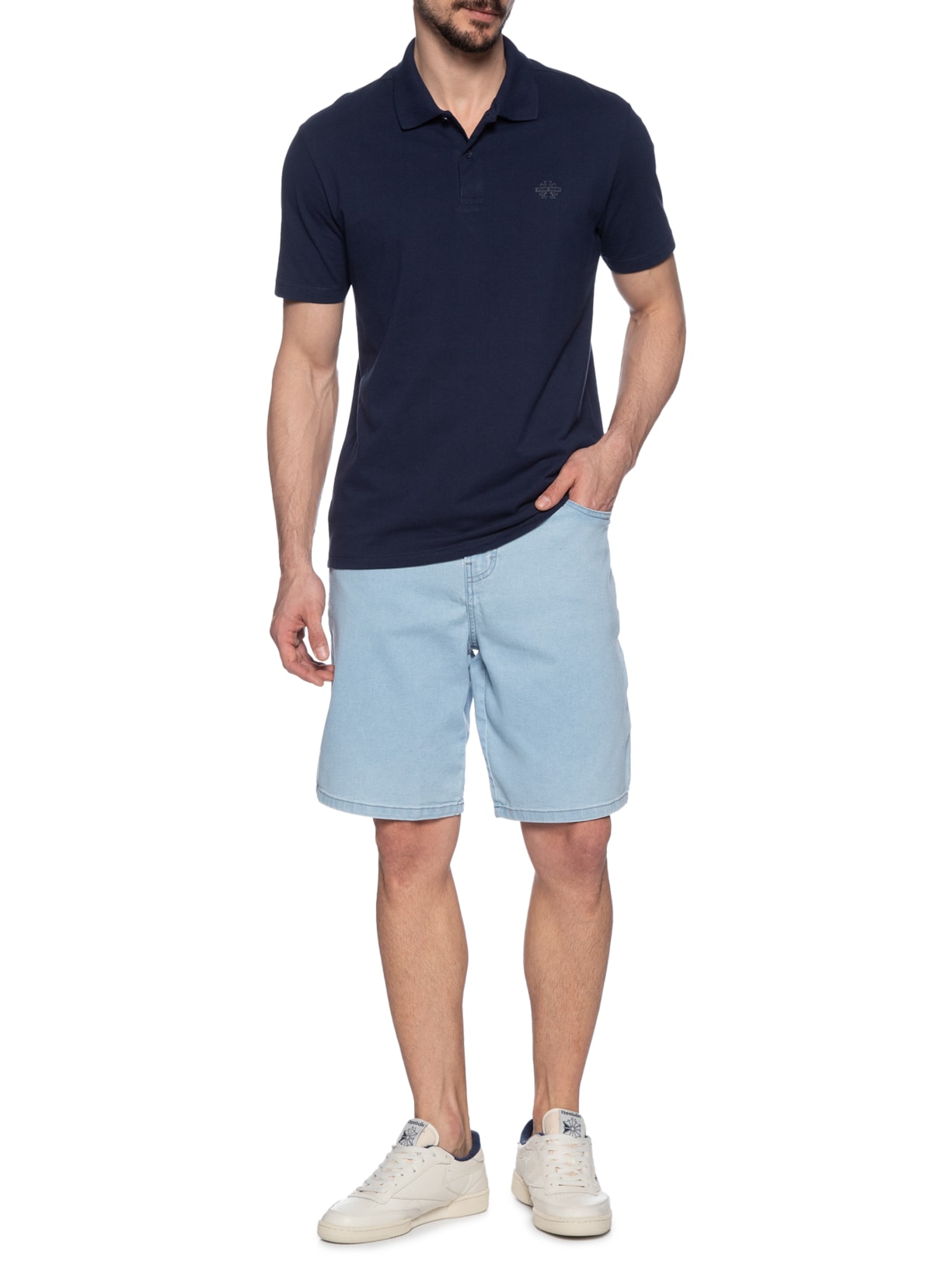 Bermuda Masculina Regular Panamá Santiago Azul John John