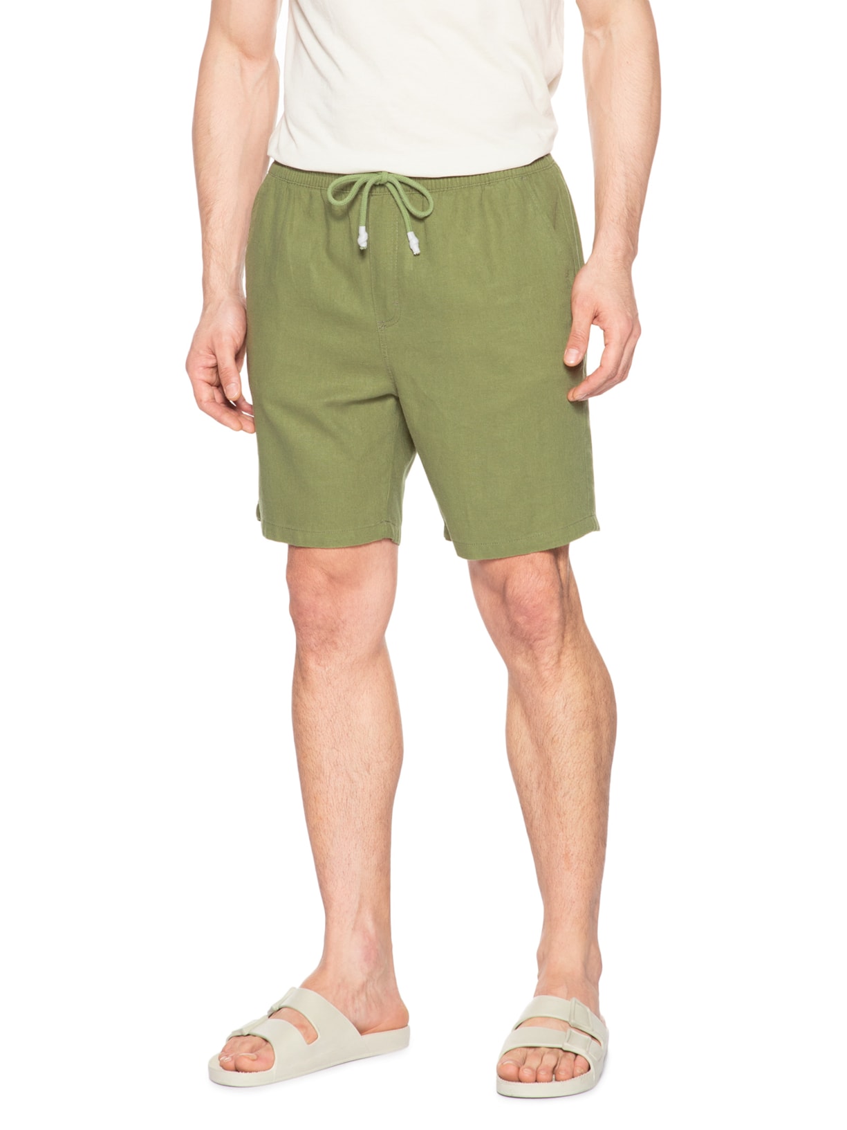 Bermuda Masculina Relax Linho Verde Zapalla