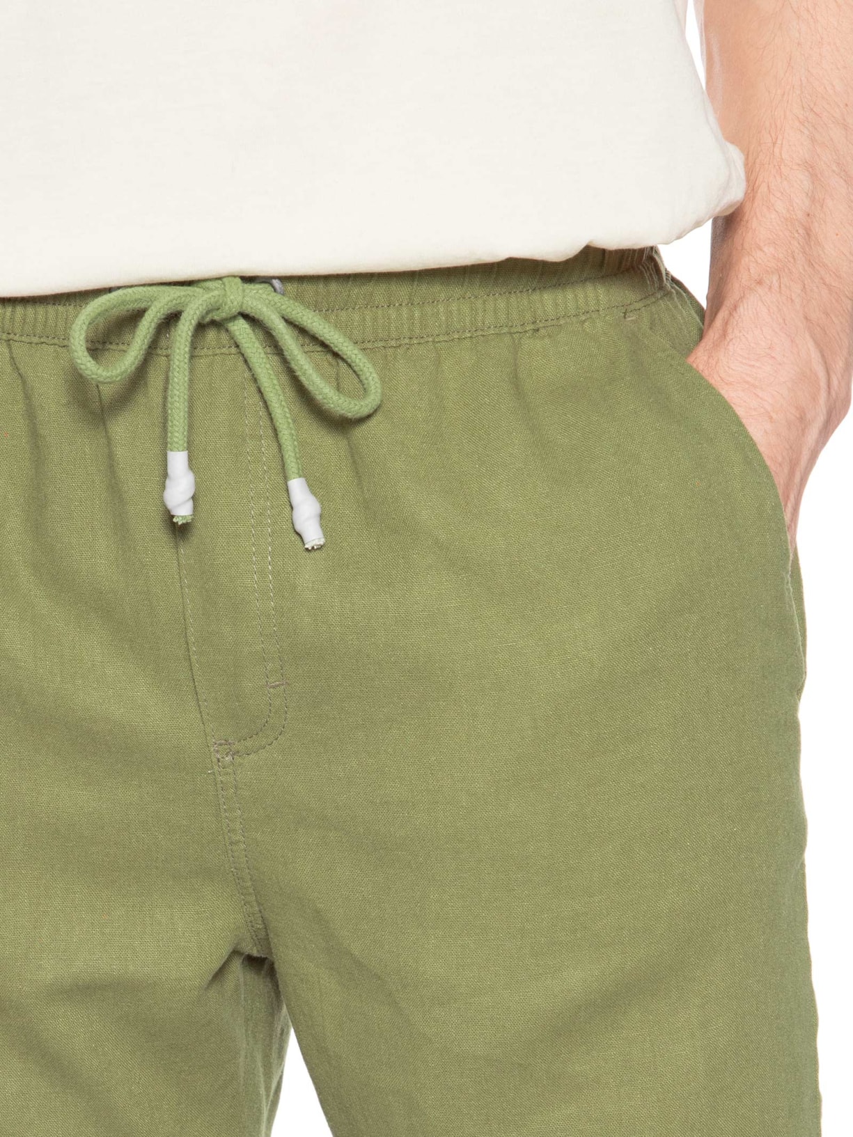 Bermuda Masculina Relax Linho Verde Zapalla