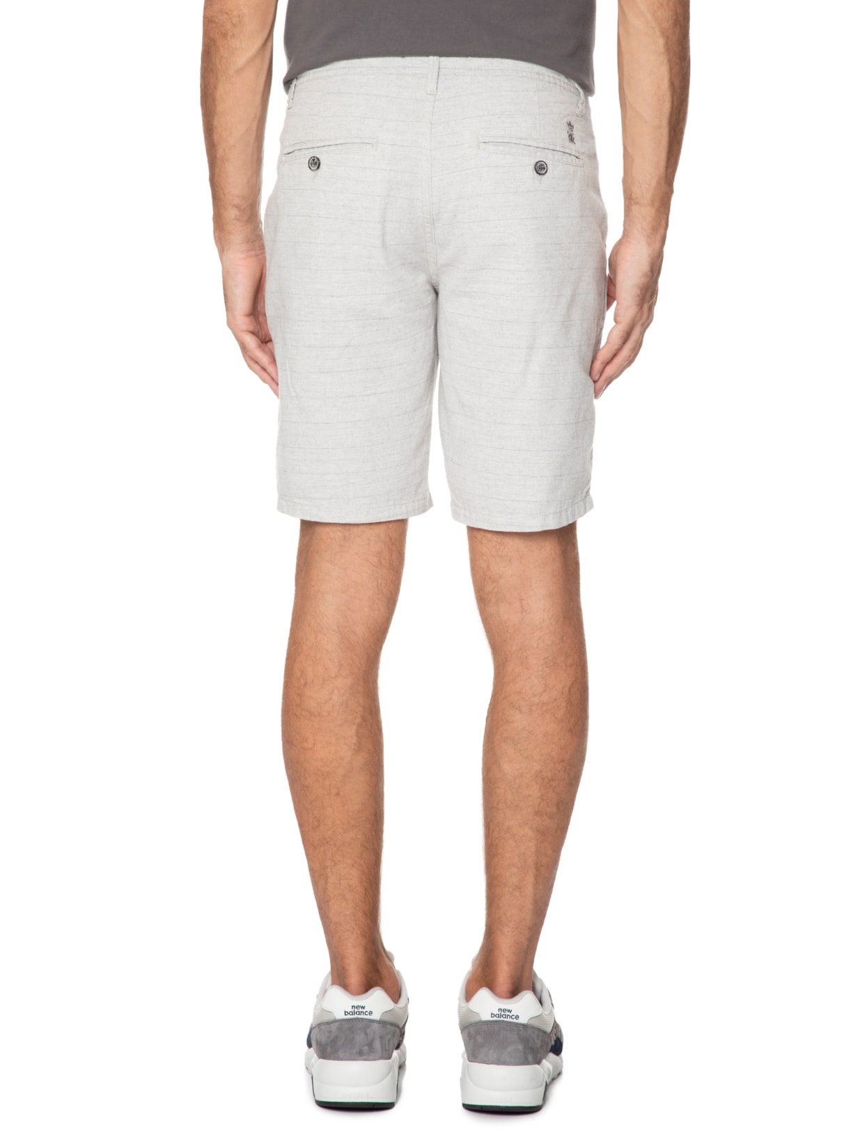 Bermuda Masculina Relax Rust Stripe Cinza Sergio K