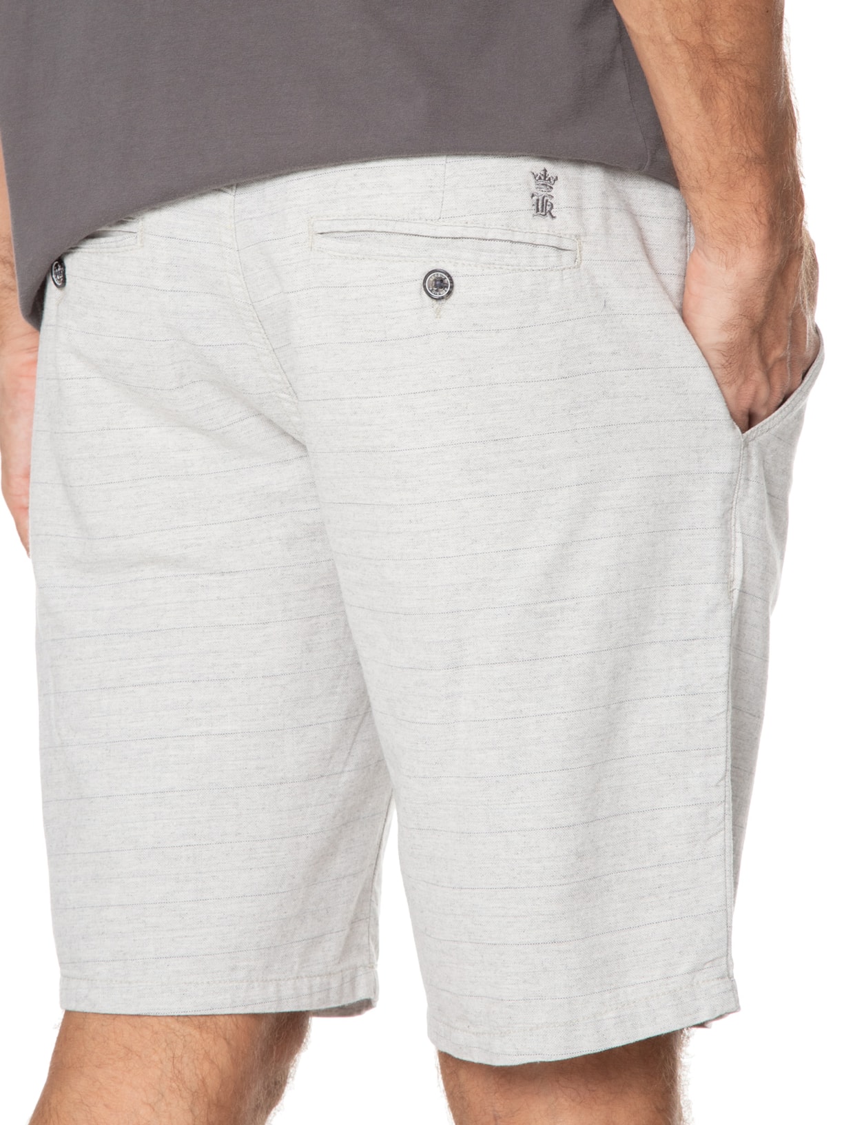 Bermuda Masculina Relax Rust Stripe Cinza Sergio K