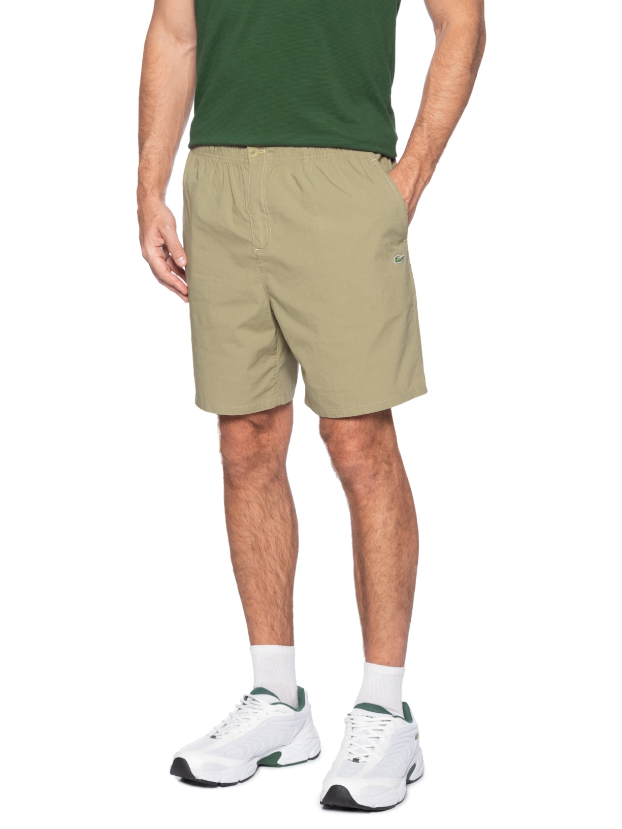 Bermuda Masculina Relaxed Fit Bege Lacoste