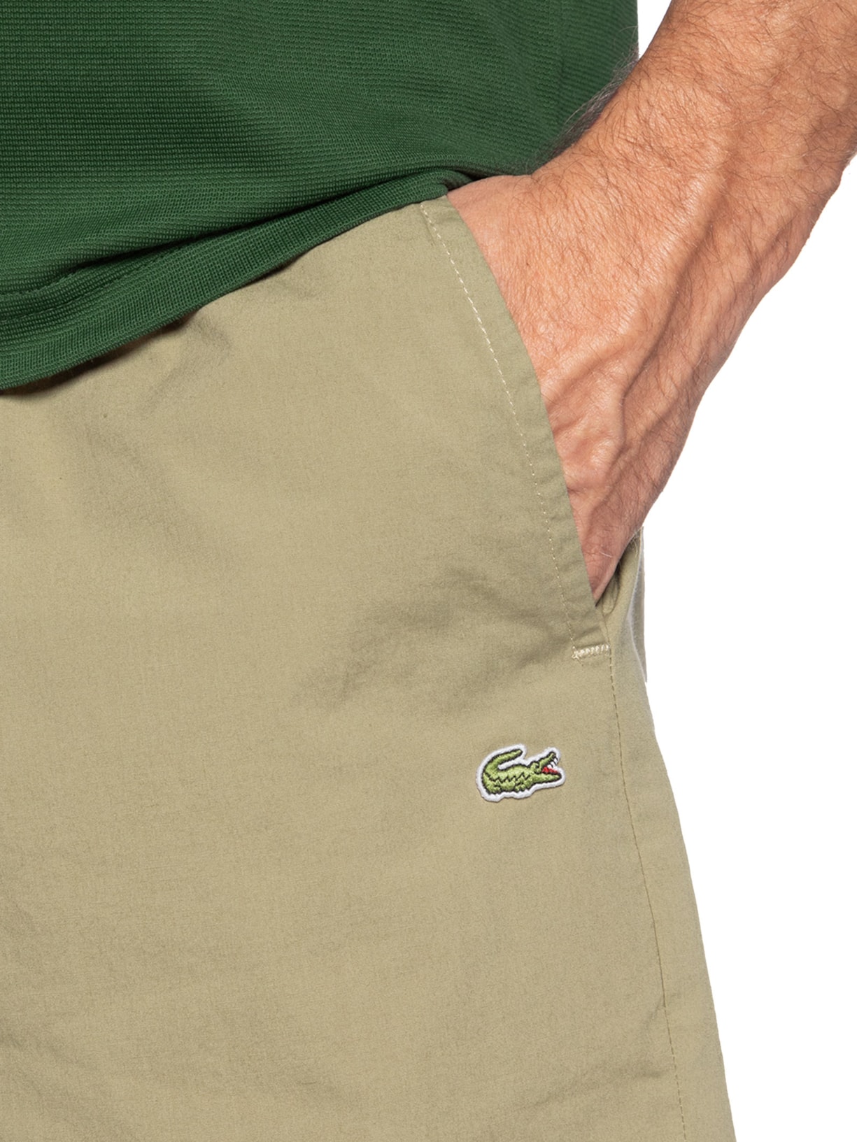 Bermuda Masculina Relaxed Fit Bege Lacoste