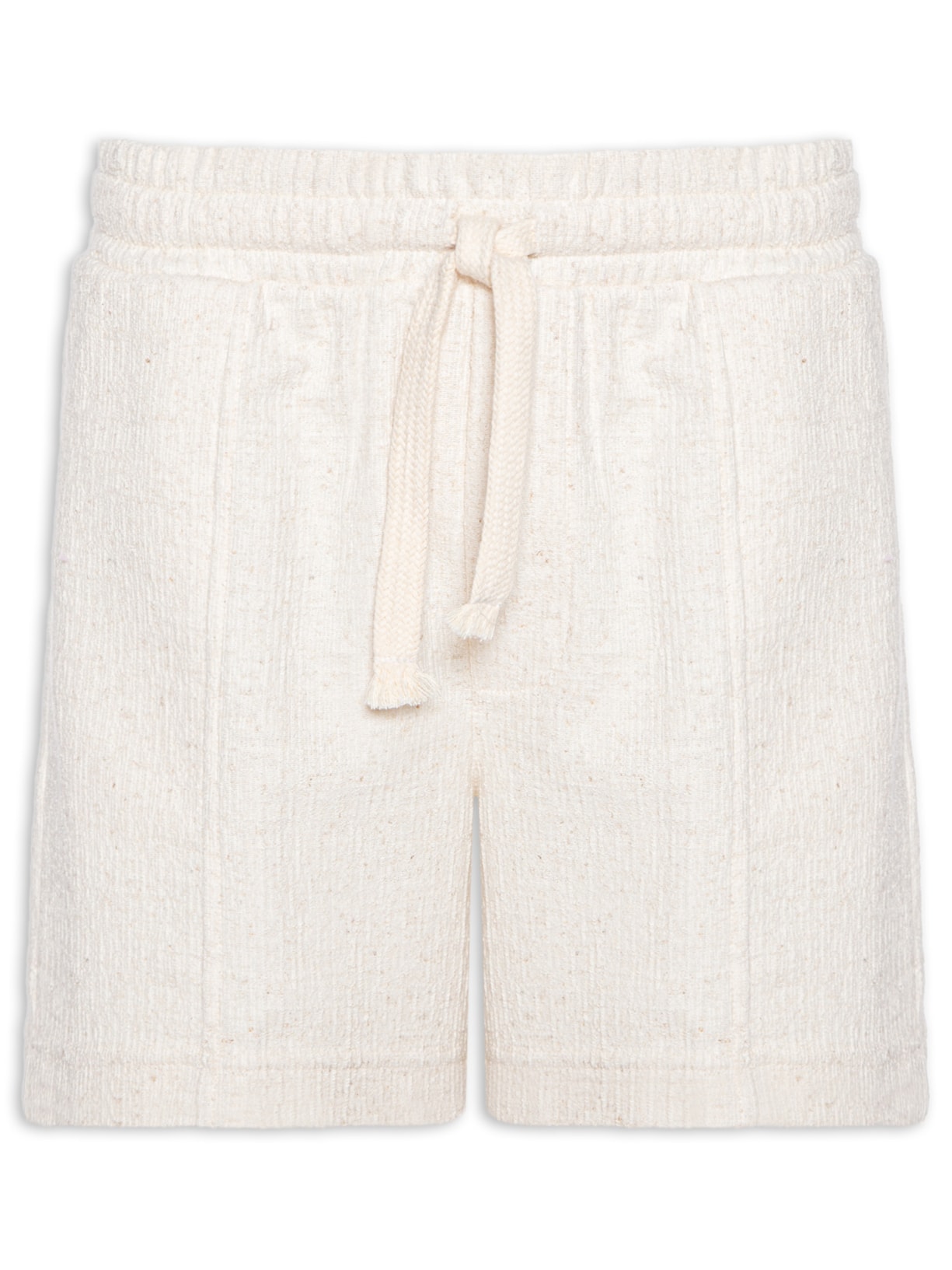 Bermuda Masculina Rustic Texture - Off White