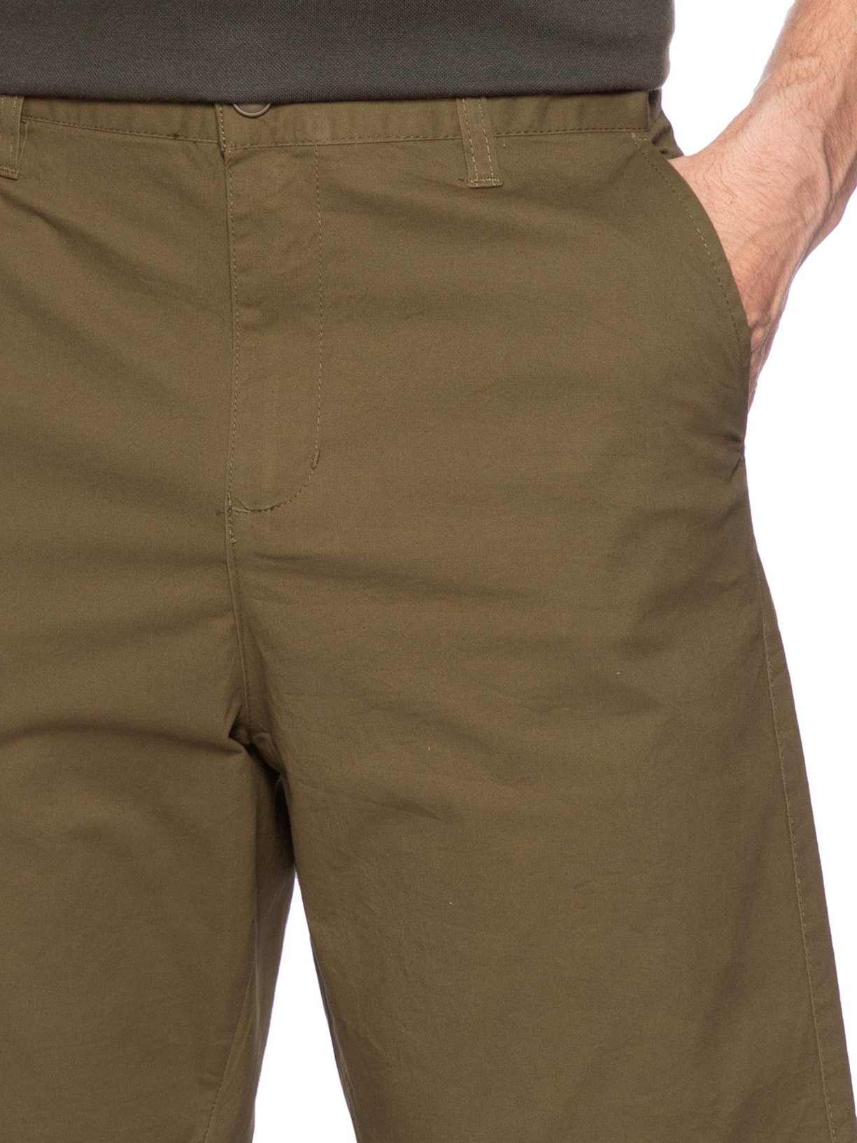 Bermuda Masculina Sarja Básica Marrom   Basiq Men