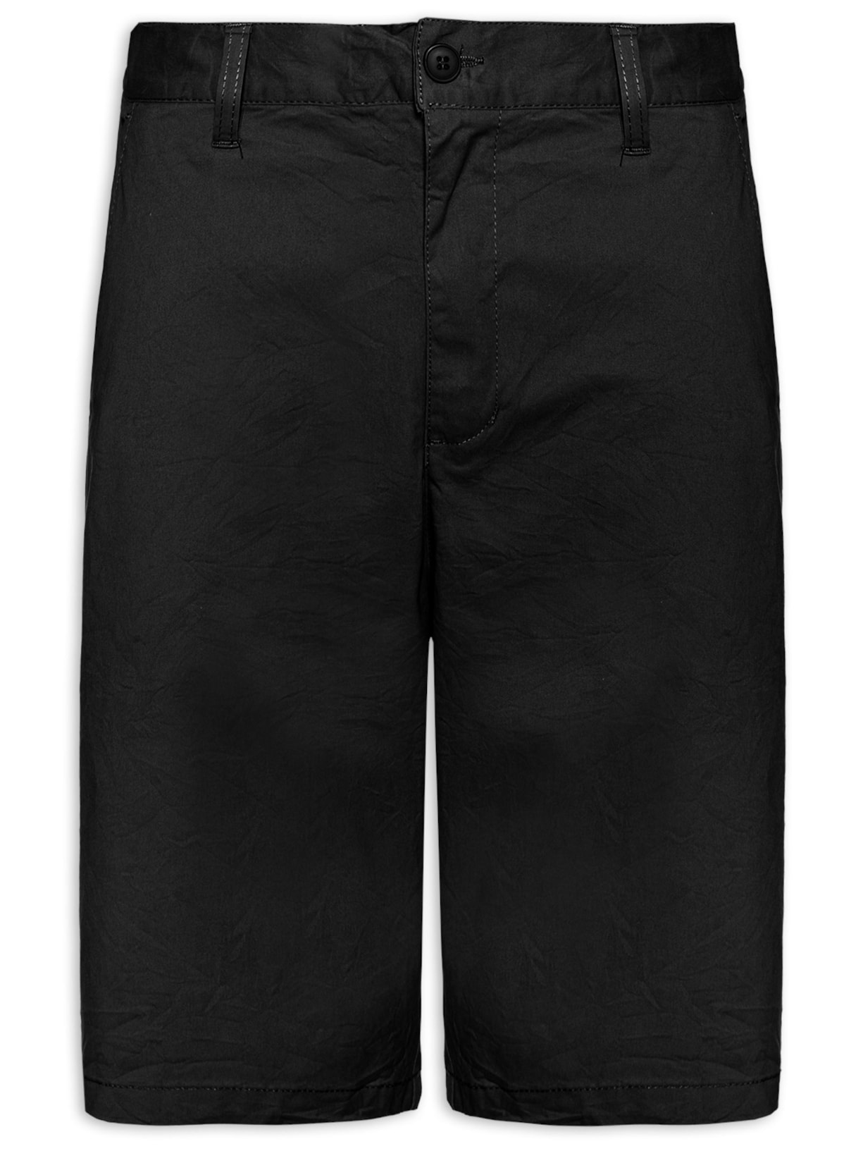 Bermuda Masculina Sarja Básica - Preto