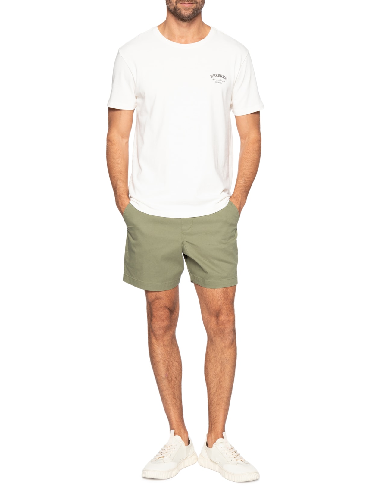 Bermuda Masculina Sarja Batalha John Verde Reserva