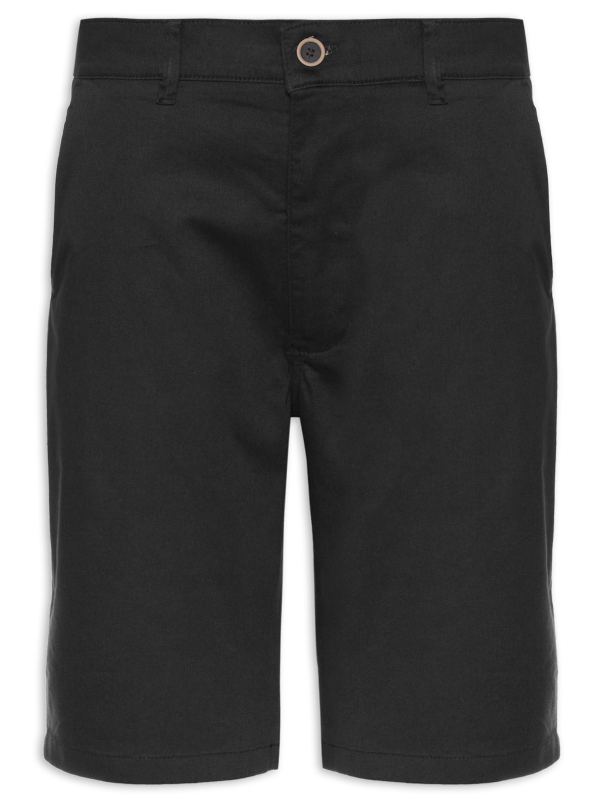 Bermuda Masculina Sarja Bolso Faca - Preto